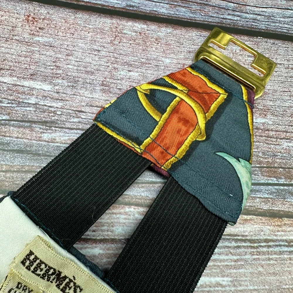 HERMES Paris | Silk Tuxedo Belt 1990's 